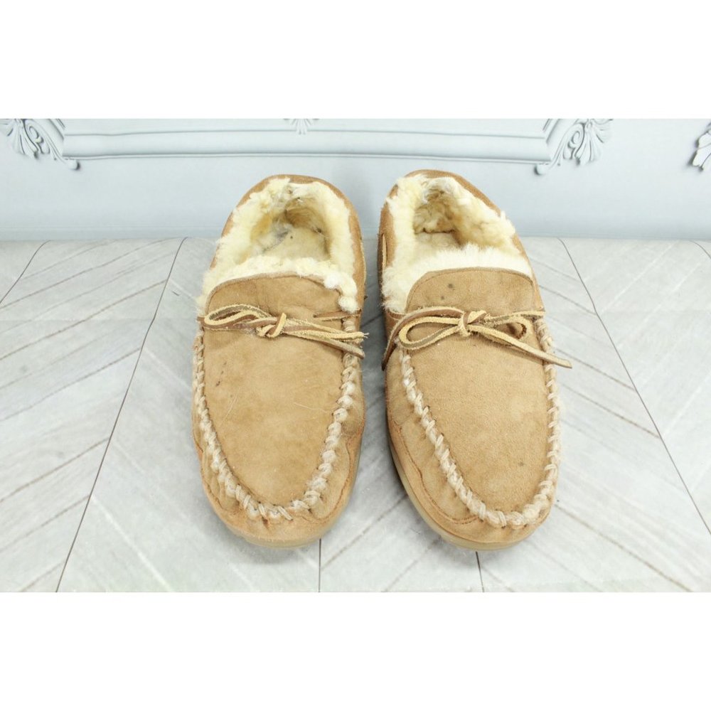 LL Bean Brown Suede Wicked Good Original Moccasin Slippers Size 9 M - Picture 5 of 9